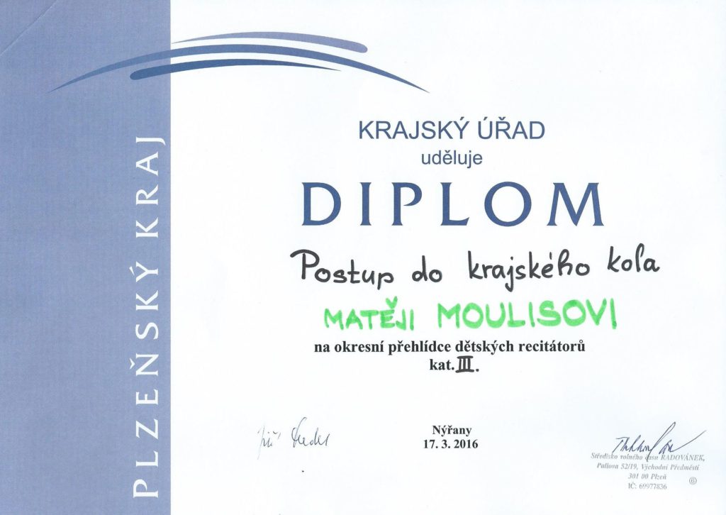 Matěj - diplom